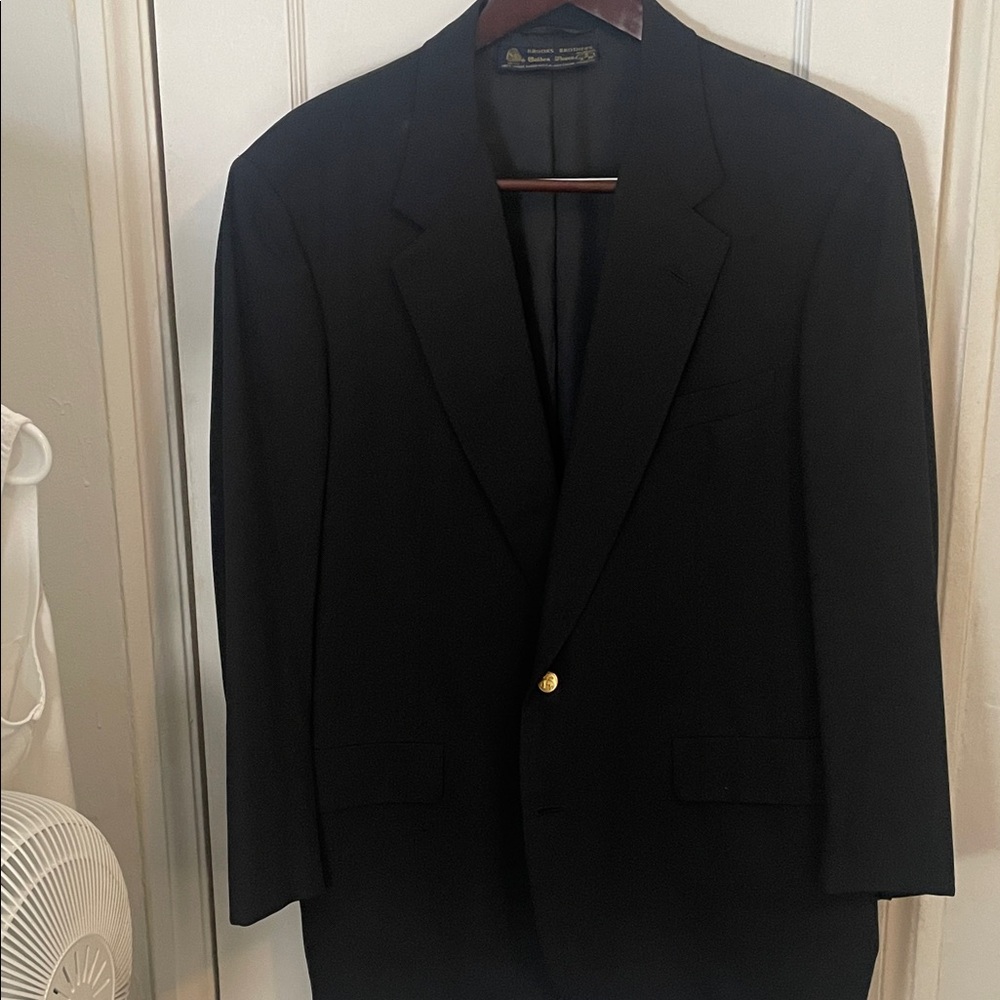 Brooks Brothers Black Blazer with Gold Button